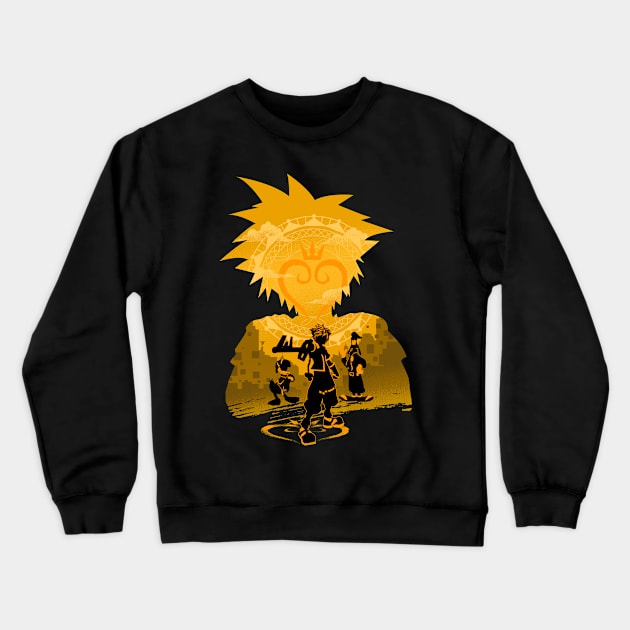 Sora Kingdom hearts Crewneck Sweatshirt by plonkbeast